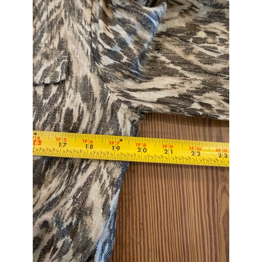 Chicos Utility Jacket Drawstring Waist Metallic L… - image 6